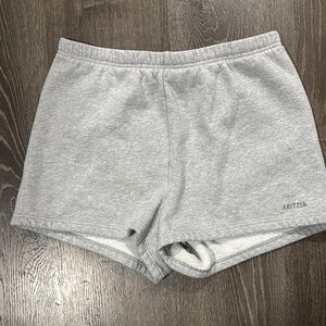 Aritzia Gray Athletic Shorts with Elastic Waistband